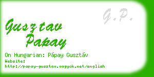 gusztav papay business card